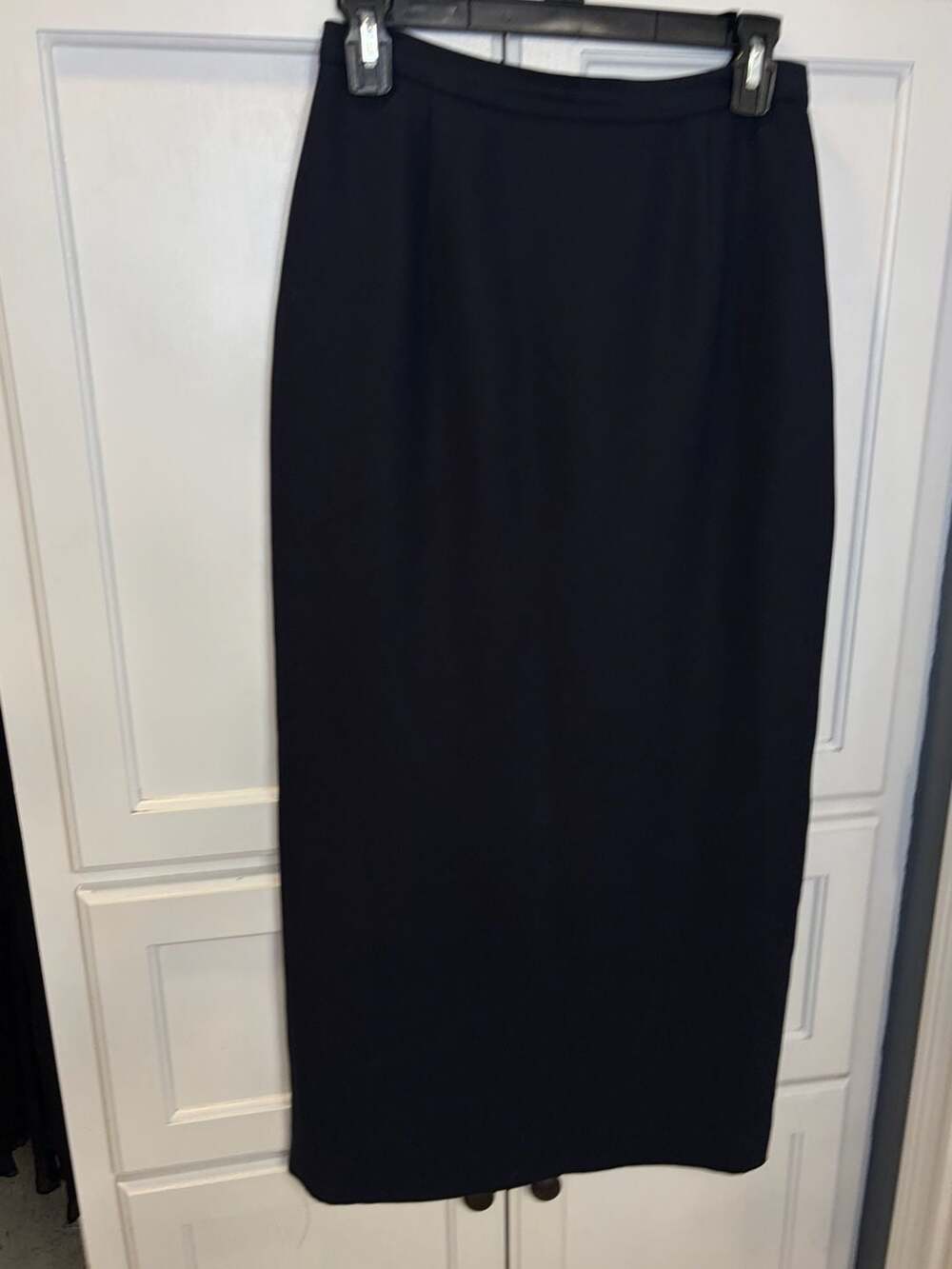 Vintage Casual Corner Annex Skirt Size 4 Black Pencil Maxi Midi Crepe Lined